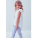 Embroidered tee-shirt for girl "Spring in Violet"